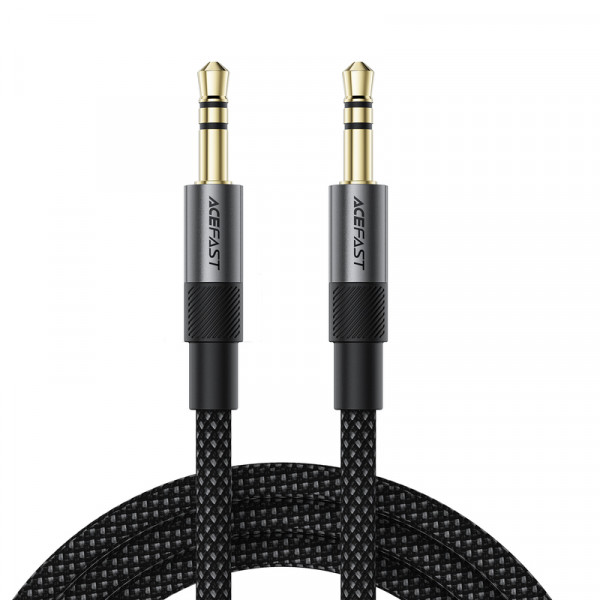 Аудіокабель ACEFAST J10 3.5mm male to 3.5mm male, nylon braid, 1m, Black (6974316285267)