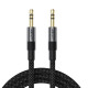 Аудіокабель ACEFAST J10 3.5mm male to 3.5mm male, nylon braid, 1m, Black (6974316285267)