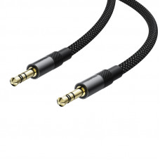 Аудіокабель ACEFAST J10 3.5mm male to 3.5mm male, nylon braid, 1m, Black (6974316285267)
