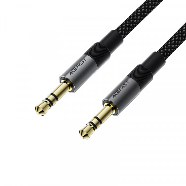 Аудіокабель ACEFAST J10 3.5mm male to 3.5mm male, nylon braid, 1m, Black (6974316285267)