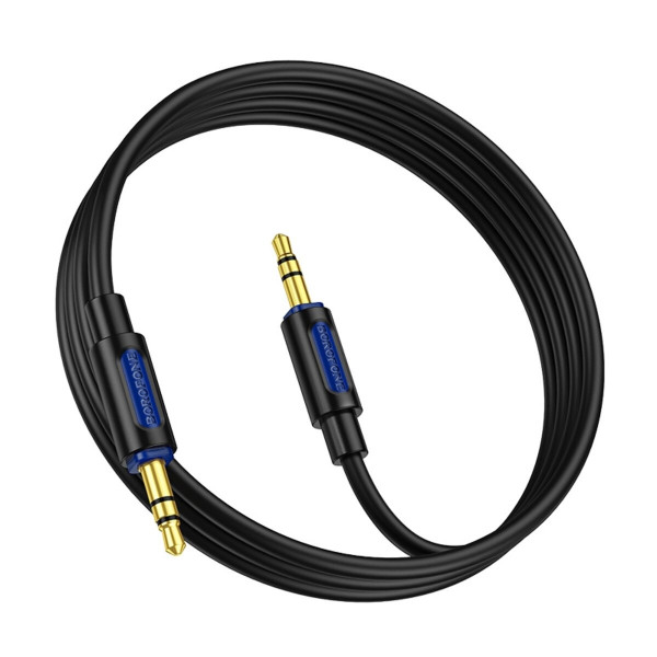 Аудіокабель BOROFONE BL20 True sound silicone audio cable AUX Black