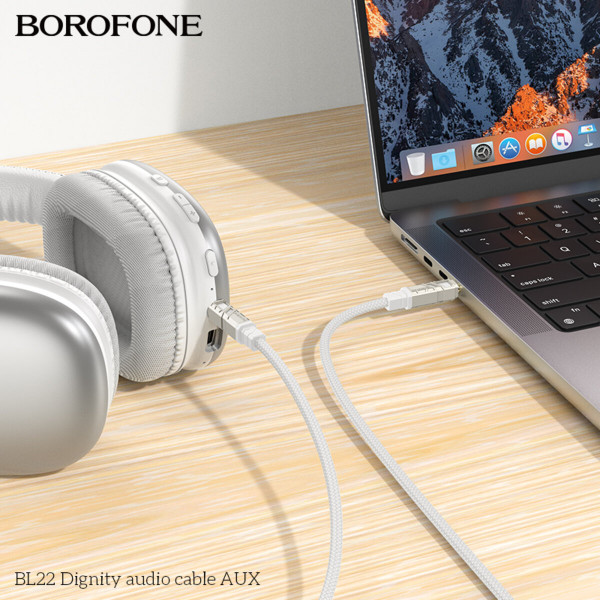 Аудіокабель BOROFONE BL22 Dignity audio cable AUX Black