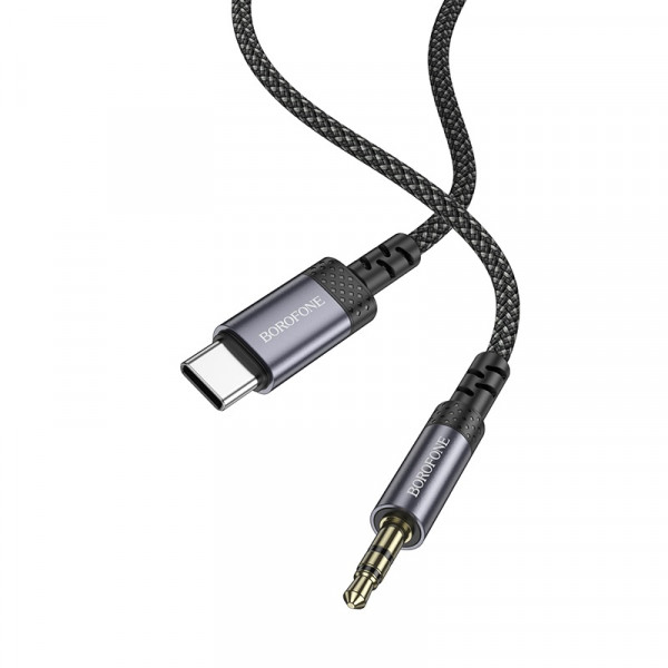 Аудіокабель BOROFONE BL24 Graceful digital audio conversion cable Type-C Metal Grey (6941991118982)