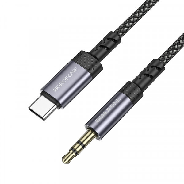 Аудіокабель BOROFONE BL24 Graceful digital audio conversion cable Type-C Metal Grey (6941991118982)