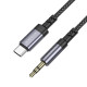 Аудіокабель BOROFONE BL24 Graceful digital audio conversion cable Type-C Metal Grey (6941991118982)
