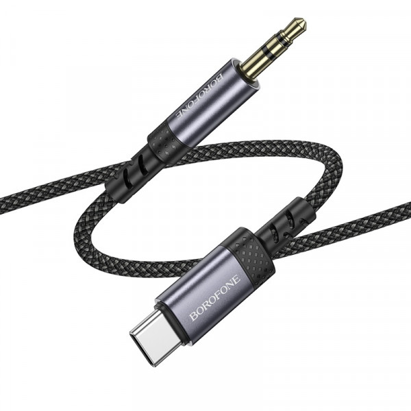 Аудіокабель BOROFONE BL24 Graceful digital audio conversion cable Type-C Metal Grey (6941991118982)