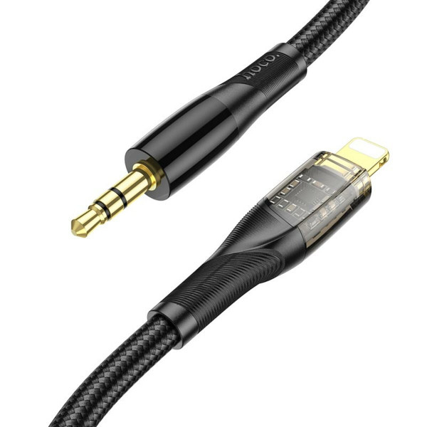 Аудіокабель HOCO UPA25 Transparent Discovery Edition Digital audio conversion cable iP Чорний