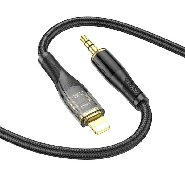 Аудіокабель HOCO UPA25 Transparent Discovery Edition Digital audio conversion cable iP Чорний