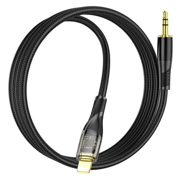 Аудіокабель HOCO UPA25 Transparent Discovery Edition Digital audio conversion cable iP Чорний