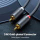 Аудіокабель UGREEN AV104, 2RCA Male to 2RCA Male, ABS, 5m Black (UGR-10520)