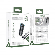 Автомобільний зарядний пристрій ACEFAST B16 95W (USB-A+USB-C) dual port metal car charger set (P5) Metal Gray (6974316285304)