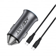 Автомобільний зарядний пристрій ACEFAST B16 95W (USB-A+USB-C) dual port metal car charger set (P5) Metal Gray (6974316285304)