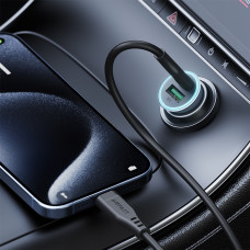 Автомобільний зарядний пристрій ACEFAST B16 95W (USB-A+USB-C) dual port metal car charger set (P5) Metal Gray (6974316285304)