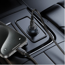 Автомобільний зарядний пристрій BOROFONE BZ32 Fresh single port PD30W car charger Black (6941991118517)