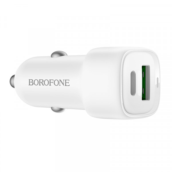 Автомобільний зарядний пристрій BOROFONE BZ34B Cloud PD38W(1C1A) car charger White (6941991122385)