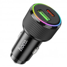 Автомобільний зарядний пристрій HOCO NZ14A Guerrero PD20W+QC3.0 car charger Black (6942007620437)