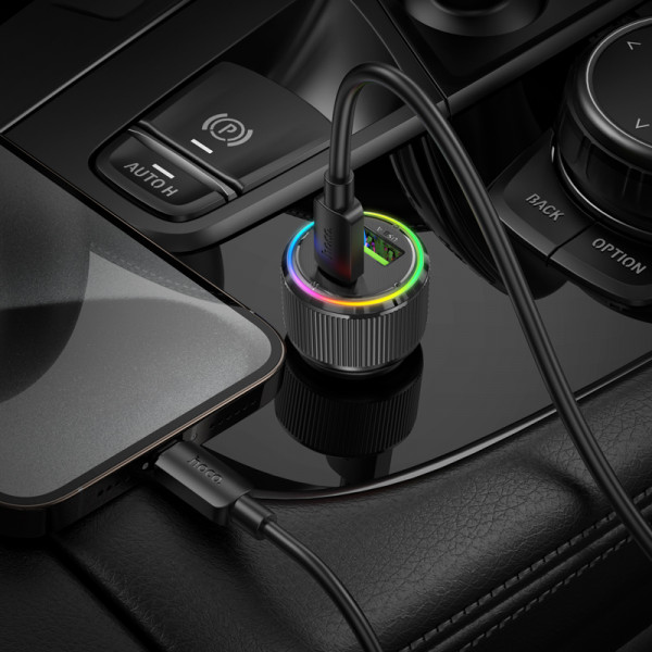 Автомобільний зарядний пристрій HOCO NZ14A Guerrero PD20W+QC3.0 car charger Black (6942007620437)
