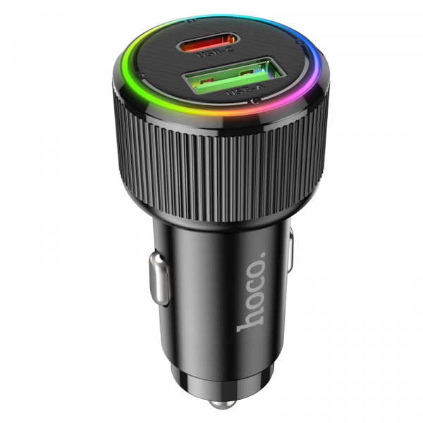 Автомобільний зарядний пристрій HOCO NZ14A Guerrero PD20W+QC3.0 car charger Black (6942007620437)