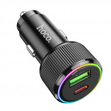 Автомобільний зарядний пристрій HOCO NZ14A Guerrero PD20W+QC3.0 car charger Black (6942007620437)