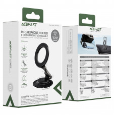 Автотримач для телефона ACEFAST D64 magnetic folding car holder, Black (6974316286332)