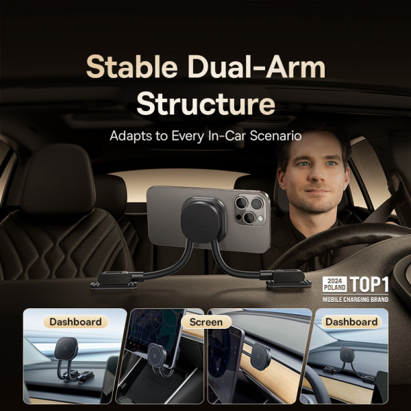 Автотримач для телефона Baseus PrimeTrip C03s Magnetic Car Mount (Stick-on Type, Cosmic Black) (C0013701)