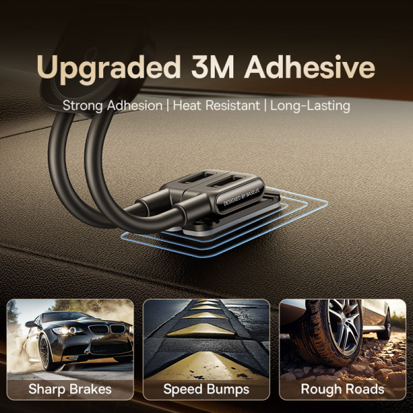 Автотримач для телефона Baseus PrimeTrip C03s Magnetic Car Mount (Stick-on Type, Cosmic Black) (C0013701)