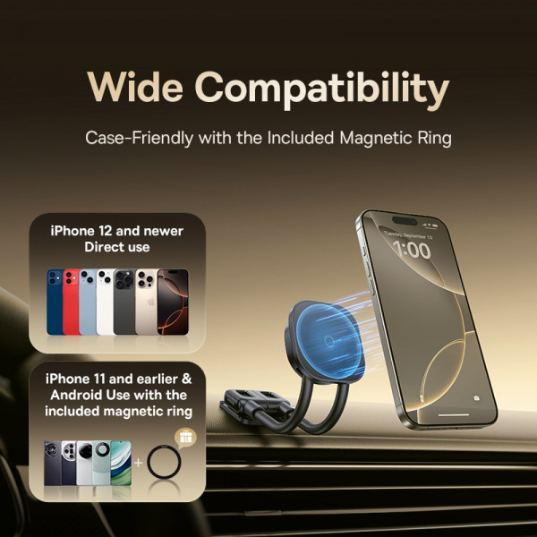 Автотримач для телефона Baseus PrimeTrip C03s Magnetic Car Mount (Stick-on Type, Cosmic Black) (C0013701)