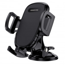 Автотримач для телефона BOROFONE BH37 Route push type suction cup car holder Чорний