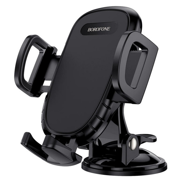 Автотримач для телефона BOROFONE BH37 Route push type suction cup car holder Чорний