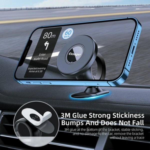 Автотримач для телефона Essager Mirrow Magnetic Phone Holder (Car Air-conditioner Vent Type) black (EZJCXC-JZY01)