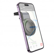 Автотримач для телефона HOCO H59 Show ring magnetic car holder (L air outlet) Black Metal Gray (6942007637596)