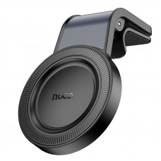 Автотримач для телефона HOCO H59 Show ring magnetic car holder (L air outlet) Black Metal Gray (6942007637596)