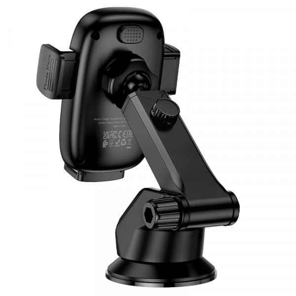 Автотримач для телефона з БЗП BOROFONE BH223 Follower push-type wireless fast charging car holder(center console) (6941991121319)