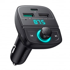 АЗП з FM-модулятором UGREEN CD229 FM&Bluetooth Transmitter&Car Charger + TF Slot Black