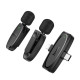 Бездротова мікрофонна система HOCO L15 Dual-mic clip-on wireless digital microphone (iP/Type-C) Black (6942007638623)