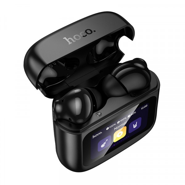 Бездротові навушники HOCO EQ14 Cool color true wireless BT headset with touch screen Black (6942007644105)