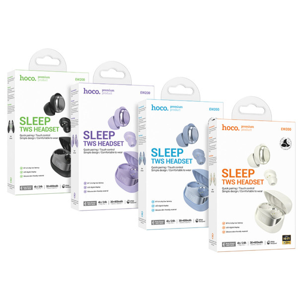 Бездротові навушники HOCO EW200 Elegant true wireless sleep BT headset Milky White