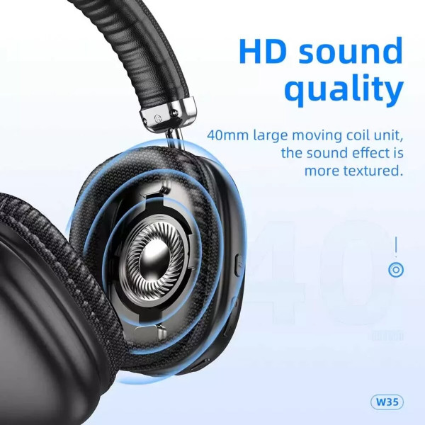 Бездротові навушники HOCO W35 Air Triumph BT headset Black