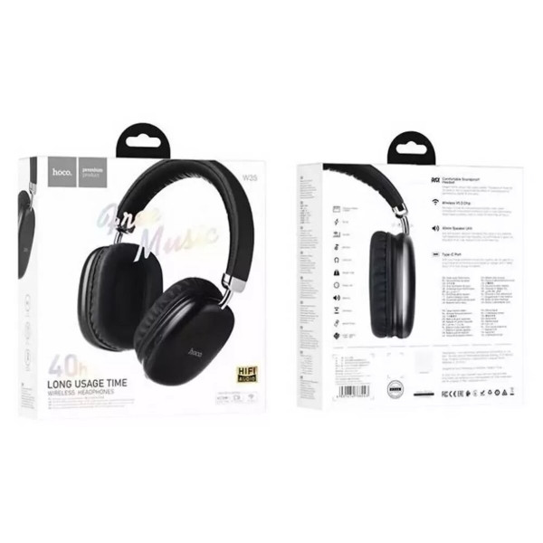Бездротові навушники HOCO W35 Air Triumph BT headset Black