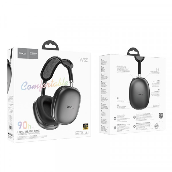 Бездротові навушники HOCO W55 Pleasing BT headphones Deep Space Gray (6942007632683)