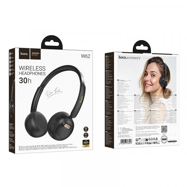 Бездротові навушники HOCO W62 Verso retro BT headphones Black