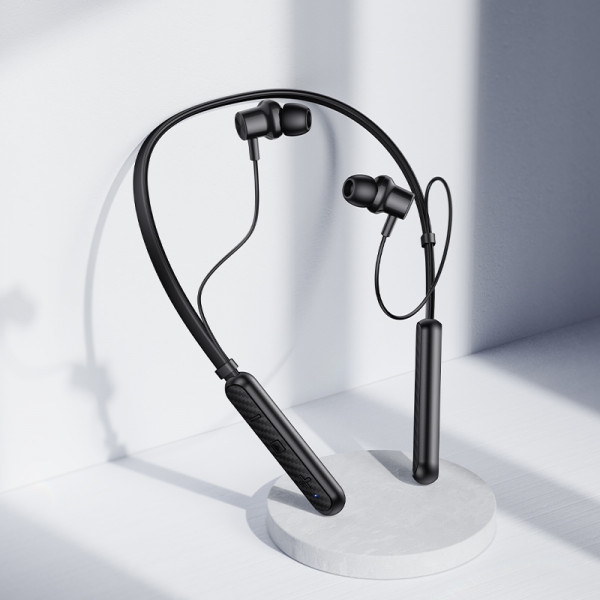 Бездротові спортивні навушники BOROFONE BE72 Sun neck hanging BT earphones Black (6941991124518)