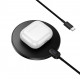 Бездротовий зарядний пристрій HOCO CW62 Peak desktop wireless fast charger with digital display and cable Black (6942007654517)