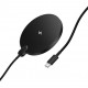Бездротовий зарядний пристрій HOCO CW62 Peak desktop wireless fast charger with digital display and cable Black (6942007654517)