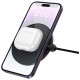 Бездротовий зарядний пристрій HOCO CW62 Peak desktop wireless fast charger with digital display and cable Black (6942007654517)