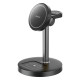 Бездротовий зарядний пристрій REMAX 20.5W upgrade free desktop magnetic 3 in 1 wireless charger CW01 Black (6954851256243)
