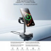 Бездротовий зарядний пристрій REMAX 20.5W upgrade free desktop magnetic 3 in 1 wireless charger CW01 Black (6954851256243)