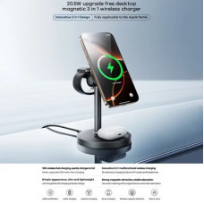 Бездротовий зарядний пристрій REMAX 20.5W upgrade free desktop magnetic 3 in 1 wireless charger CW01 Black (6954851256243)
