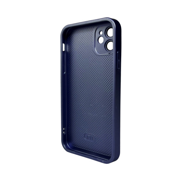 Чохол для смартфона AG Glass Matt Frame Color Logo for Apple iPhone 11 Navy Blue