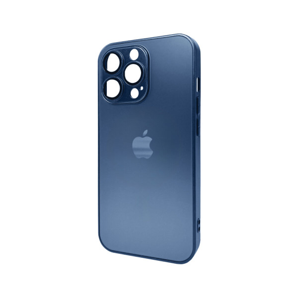 Чохол для смартфона AG Glass Matt Frame Color Logo for Apple iPhone 12 Pro Navy Блакитний